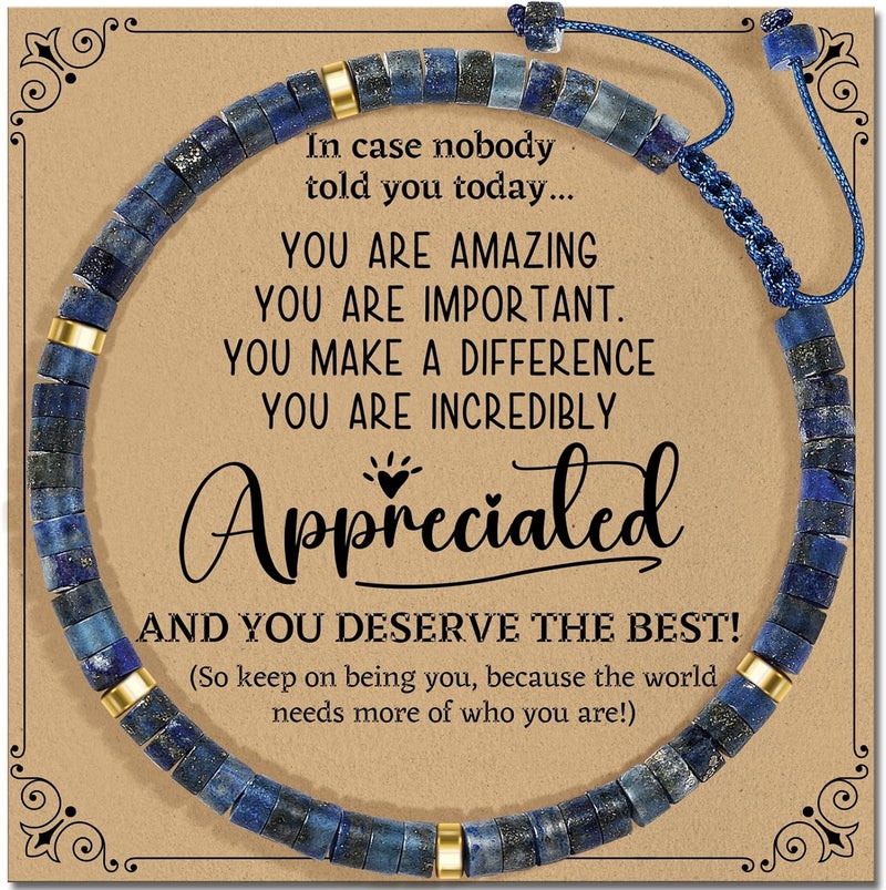 ZOKCC Inspirational Gifts Bracelets for Women: Christmas Day Gifts for Women Friends Sister Mom - Healing Natural Stone Beads Bracelets Thinking of you Get Well Soon Gift for Women - Image 1